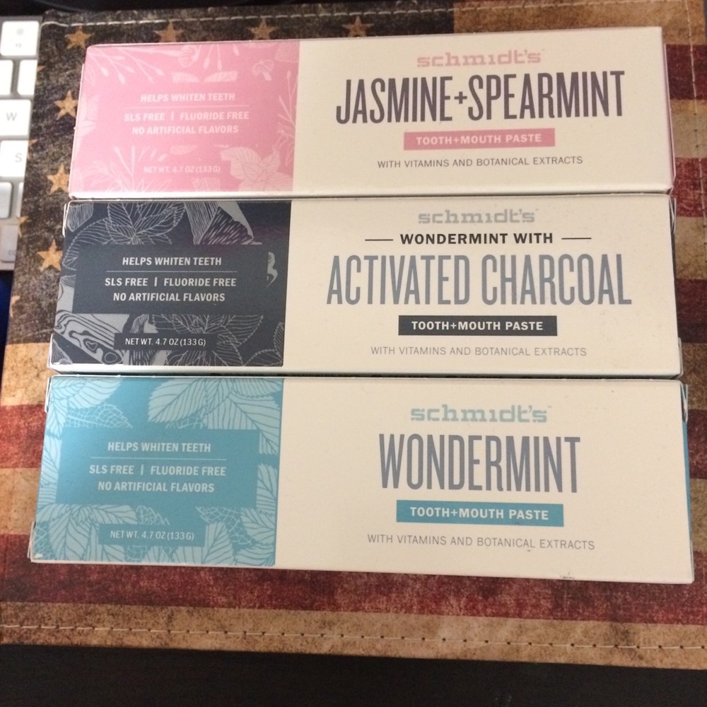 3 Schmidt’s toothpaste unopened